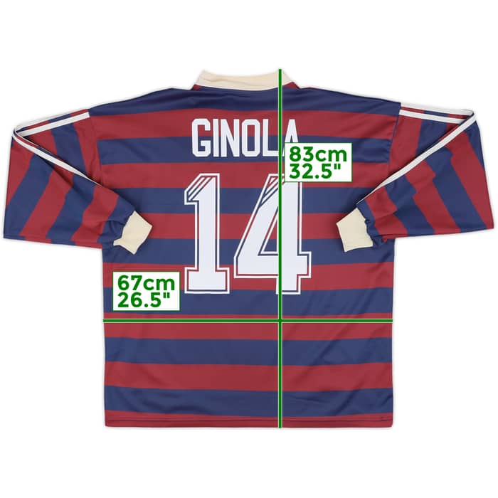 1995-96 Newcastle Away L/S Shirt Ginola #14 - 8/10 - (XL)