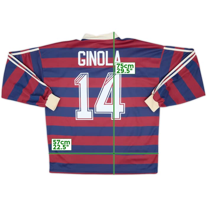 1995-96 Newcastle Away L/S Shirt Ginola #14 - 9/10 - (XL)