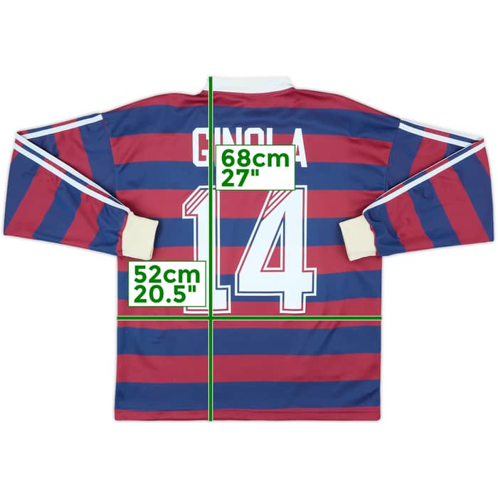 1995-96 Newcastle Away L/S Shirt Ginola #14 - 8/10 - (M)