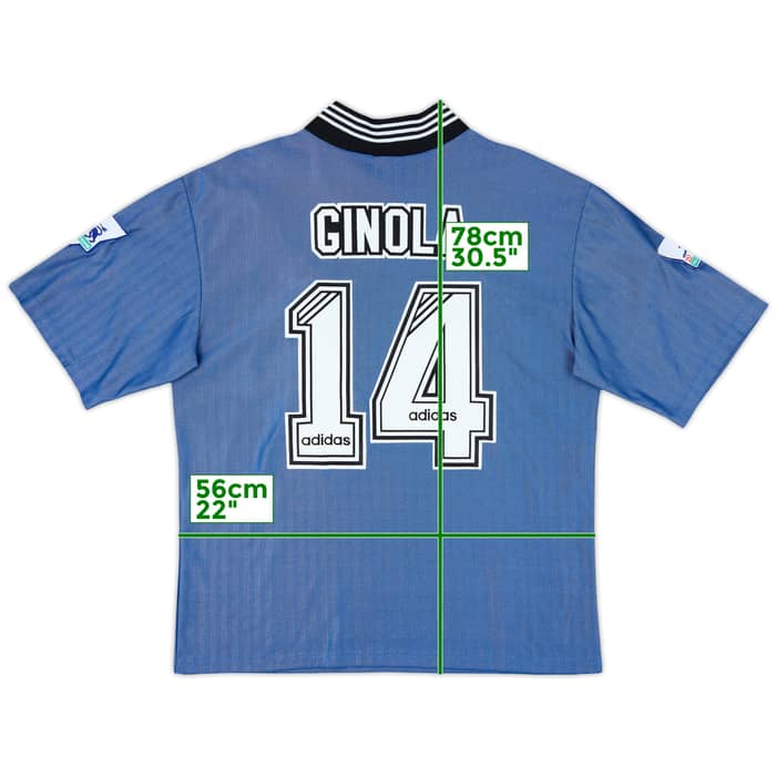 1996-97 Newcastle Away Shirt Ginola #14 - 9/10 - (XL)