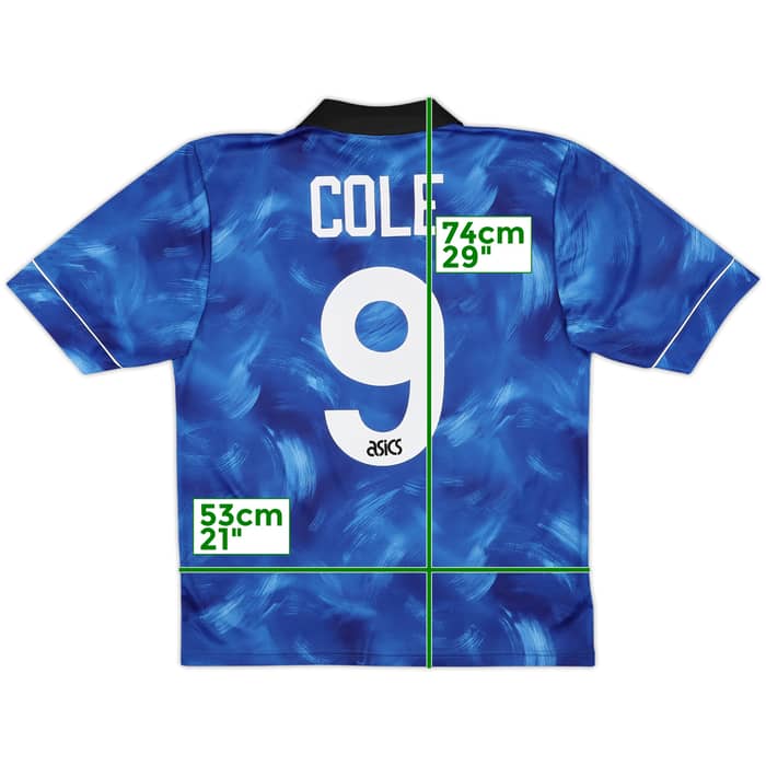 1993-95 Newcastle Away Shirt Cole #9 - 9/10 - (M)
