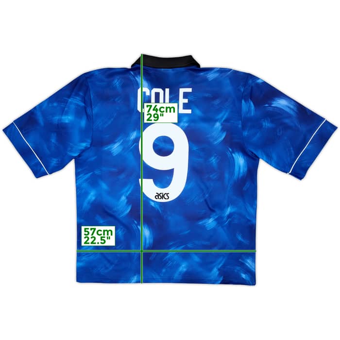 1993-95 Newcastle Away Shirt Cole #9 - 8/10 - (L)