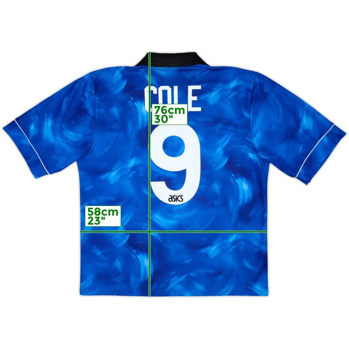 1993-95 Newcastle Away Shirt Cole #9 - 9/10 - (L)