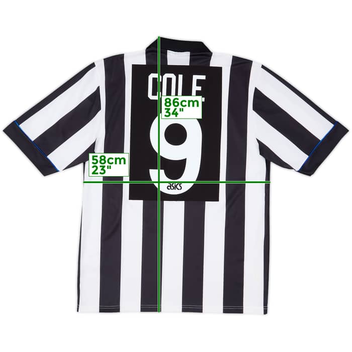 1993-95 Newcastle Home Shirt Cole #9 - 8/10 - (L)