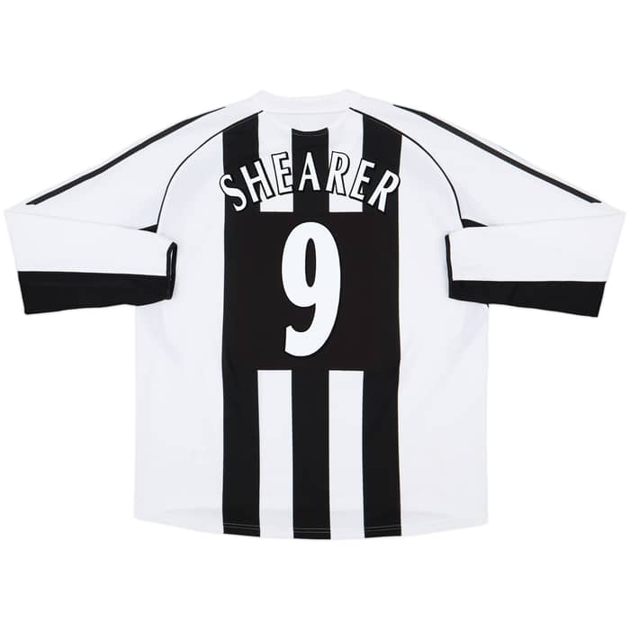 2005-07 Newcastle Home L/S Shirt Shearer #9 - 7/10 - (XXL)