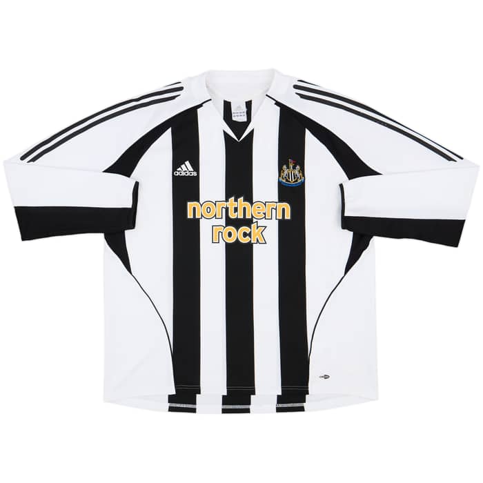 2005-07 Newcastle Home L/S Shirt Shearer #9 - 7/10 - (XXL)