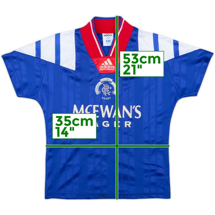 1992-94 Rangers Home Shirt - 8/10 - (7-8 Years)