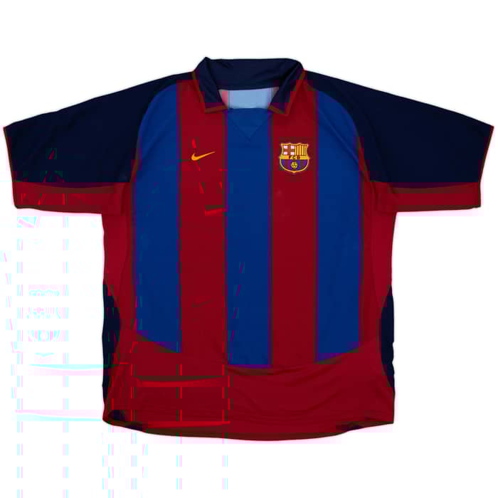 2003-04 Barcelona Home Shirt Ronaldinho #10 - 8/10 - (XXL)