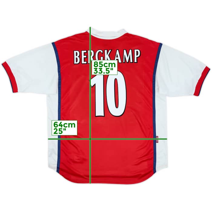 1998-99 Arsenal Home Shirt Bergkamp #10 - 8/10 - (XXL)