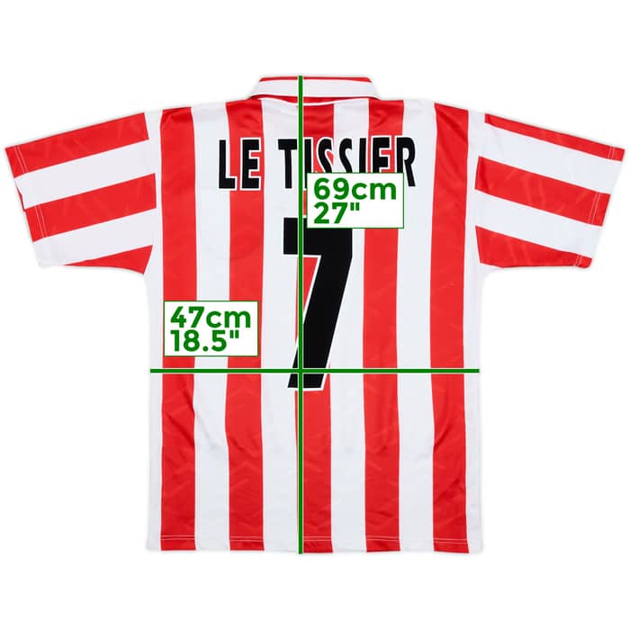 1995-97 Southampton Home Shirt Le Tissier #7 - 8/10 - (S)