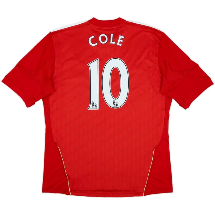 2010-12 Liverpool Home Shirt Cole #10 - 7/10 - (L)