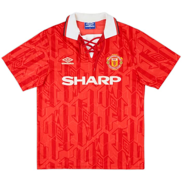 1992-94 Manchester United Home Shirt Cantona #7 - 9/10 - (M)