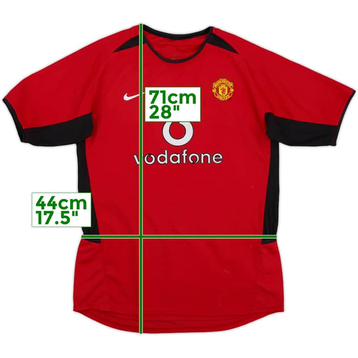 2002-04 Manchester United Home Shirt - 8/10 - (XL.Boys)