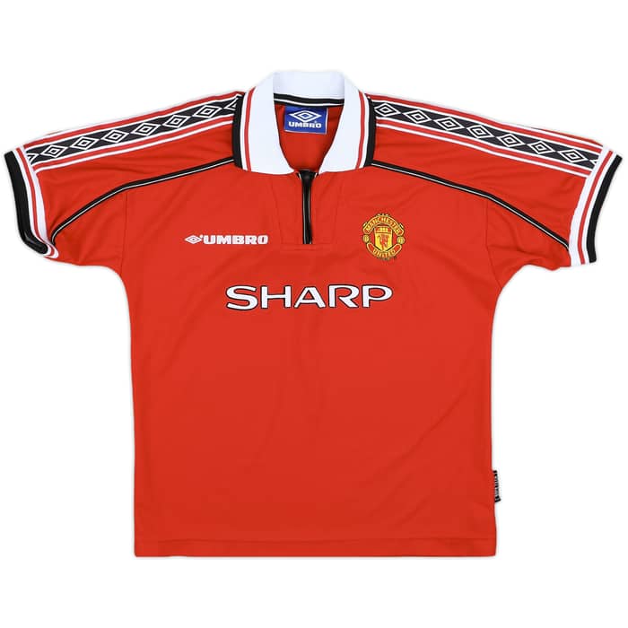 1998-00 Manchester United Home Shirt - 8/10 - (M.Boys)