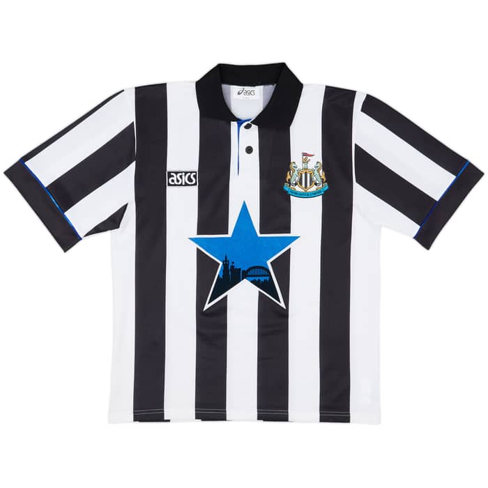 1993-95 Newcastle Home Shirt Cole #9 - 8/10 - (M)