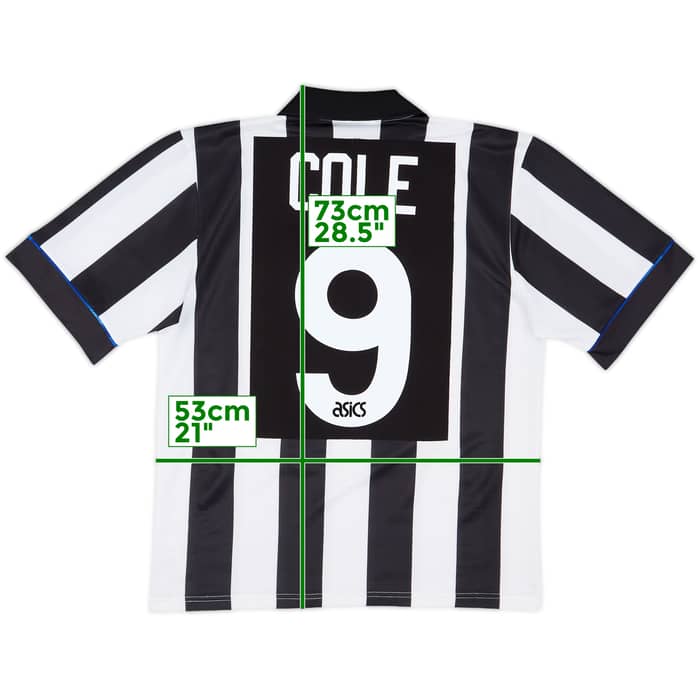 1993-95 Newcastle Home Shirt Cole #9 - 8/10 - (M)