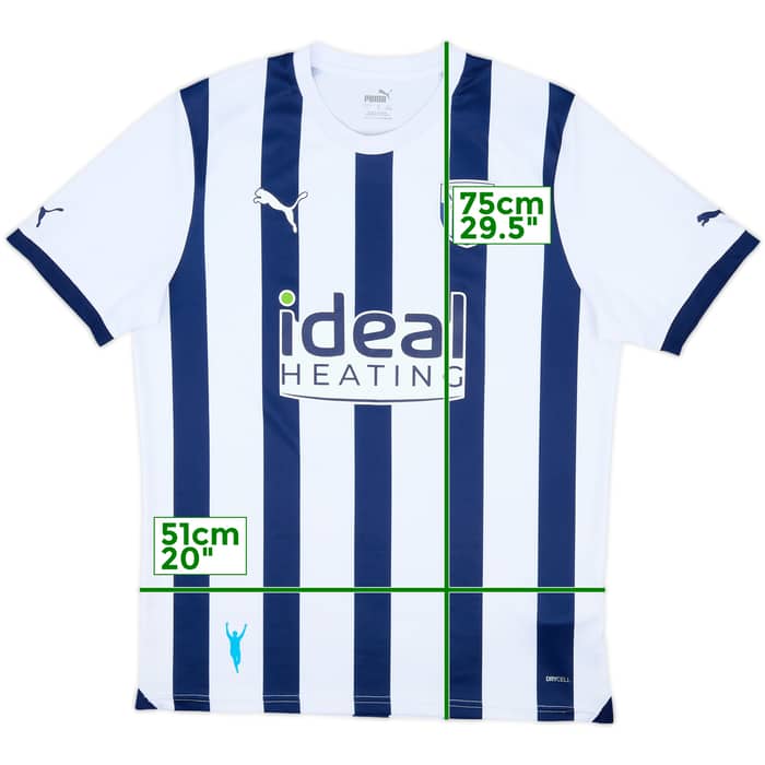 2023-24 West Brom Home Shirt - 9/10 - (L)