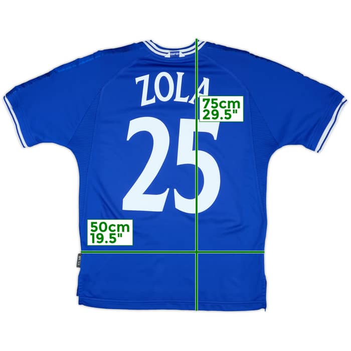 1999-01 Chelsea Home Shirt Zola #25 - 8/10 - (M)