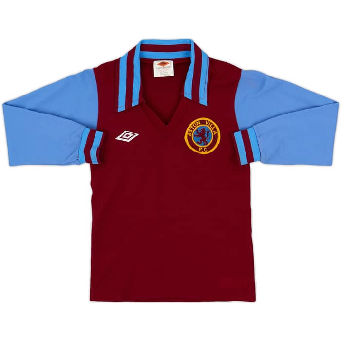 1976-81 Aston Villa Home L/S Shirt - 7/10 - (S.Boys)