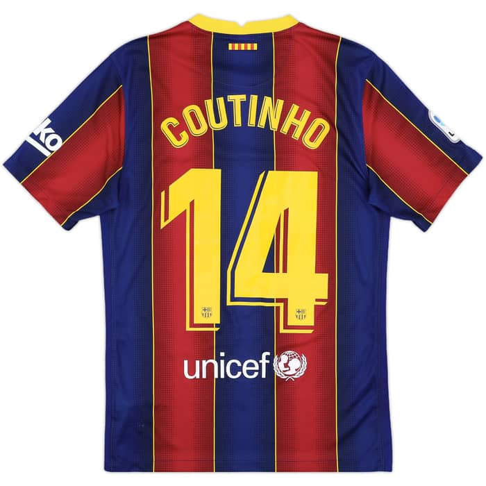 2020-21 Barcelona Home Shirt Coutinho #14 - 8/10 - (S)