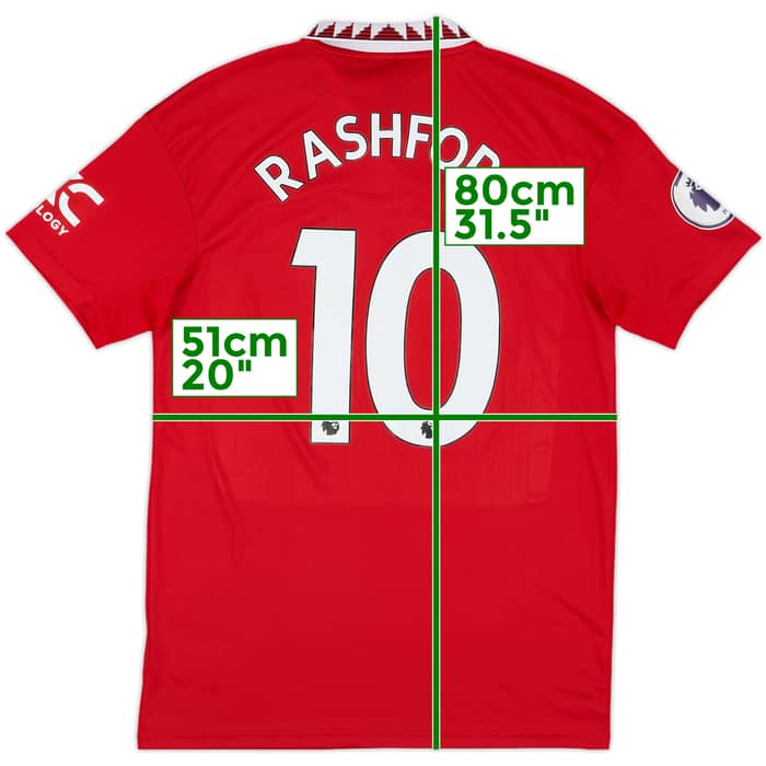 2022-23 Manchester United Home Shirt Rashford #10 - 10/10 - (M)