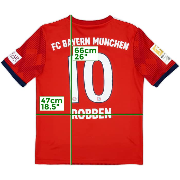 2018-19 Bayern Munich Home Shirt Robben #10 - 8/10 - (XL.Boys)