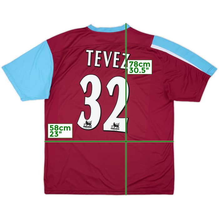2005-07 West Ham Home Shirt Tevez #32 - 7/10 - (L)