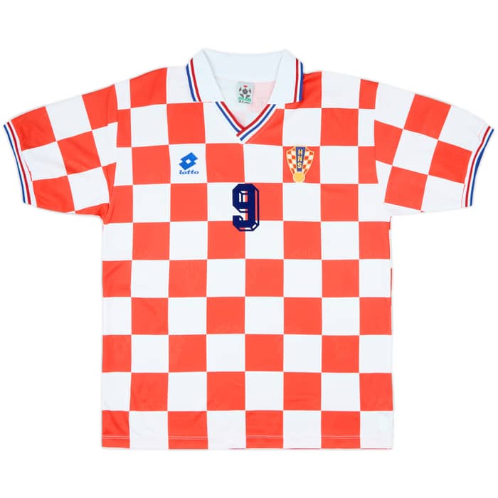 1992-95 Croatia Home Shirt Suker #9 - 8/10 - (XL)