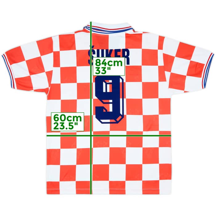 1992-95 Croatia Home Shirt Suker #9 - 8/10 - (XL)