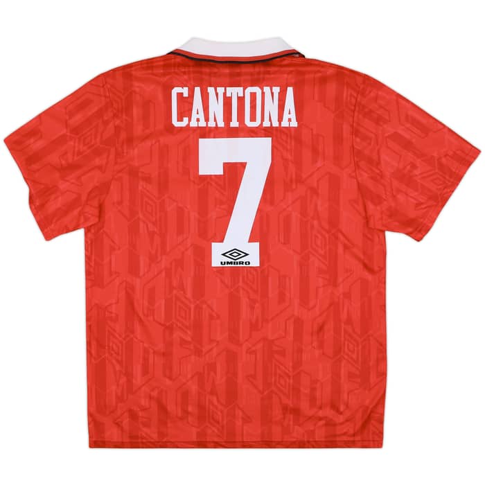 1992-94 Manchester United Home Shirt Cantona #7 - 6/10 - (XL)