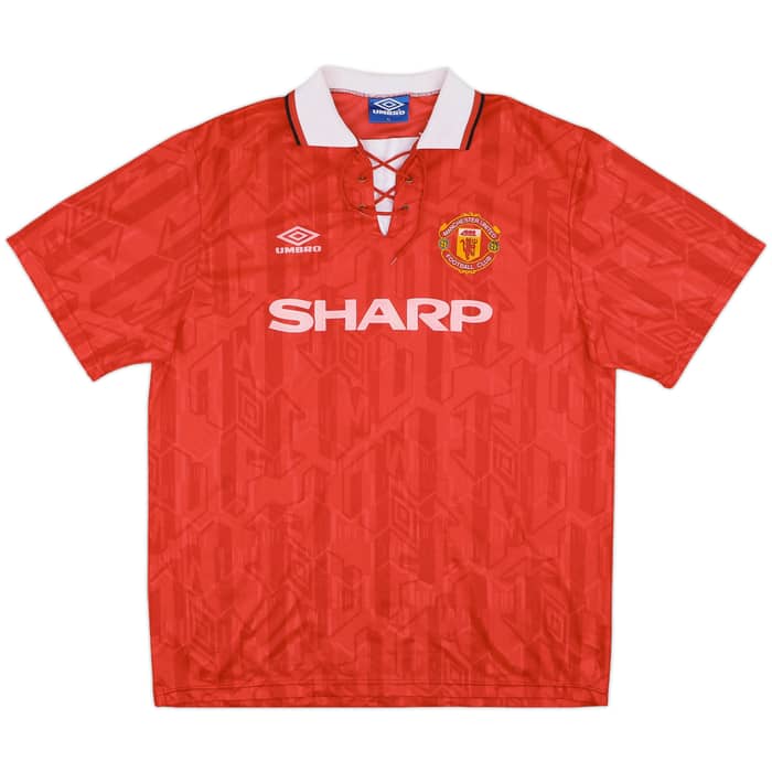 1992-94 Manchester United Home Shirt Cantona #7 - 6/10 - (XL)