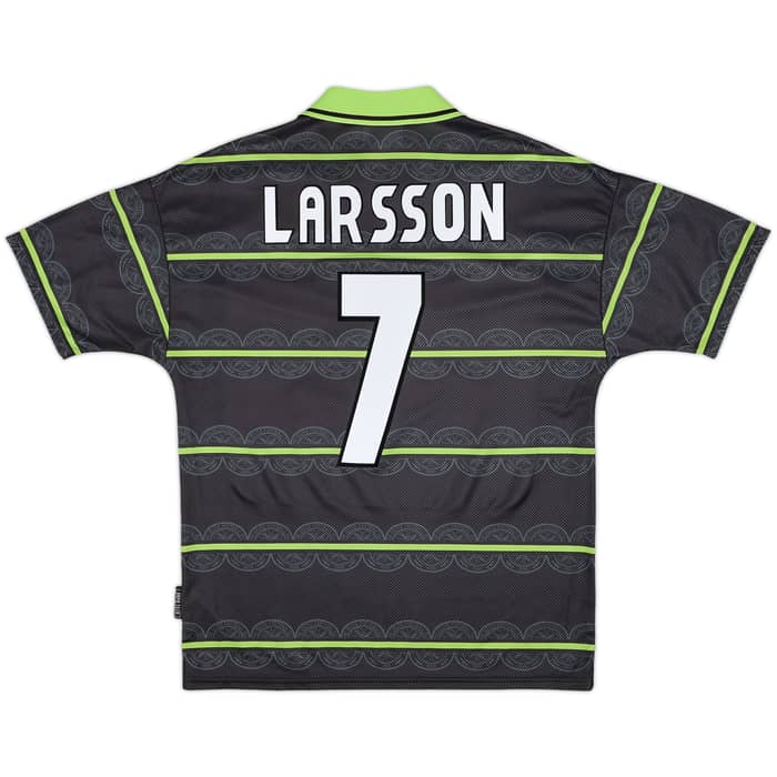 1999-00 Celtic Away Shirt Larsson #7 - 8/10 - (M)