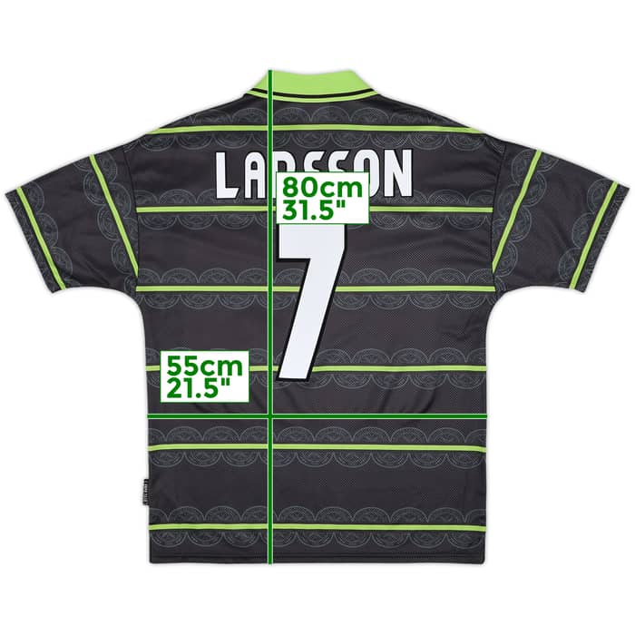 1999-00 Celtic Away Shirt Larsson #7 - 8/10 - (M)