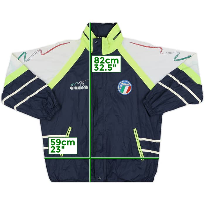 1990 Italy Diadora Hooded Rain Jacket - 8/10 - (S)