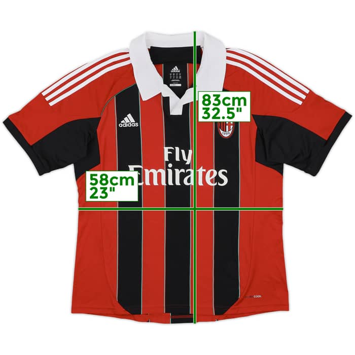 2012-13 AC Milan Home Shirt #17 - 8/10 - (XL)