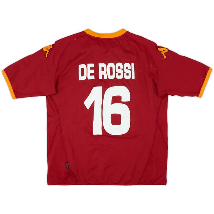 2007-08 Roma Home Shirt De Rossi #16 - 6/10 - (XL)
