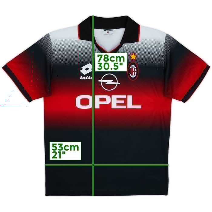 1995-96 AC Milan Lotto Training Shirt - 8/10 - (L)