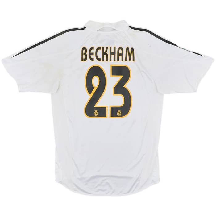 2004-05 Real Madrid Home Shirt Beckham #23 - 5/10 - (M)
