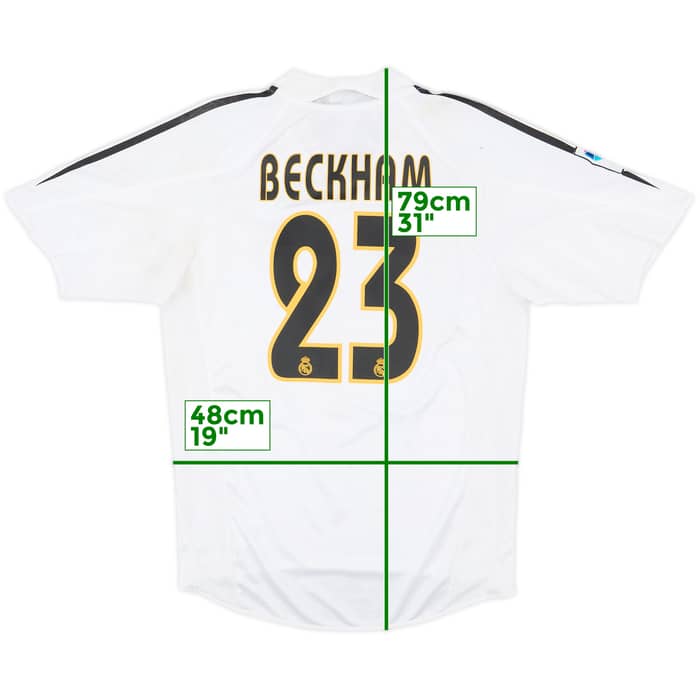 2004-05 Real Madrid Home Shirt Beckham #23 - 5/10 - (M)