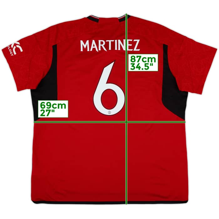 2023-24 Manchester United Home Shirt Martinez #6 - 7/10 - (3XL)