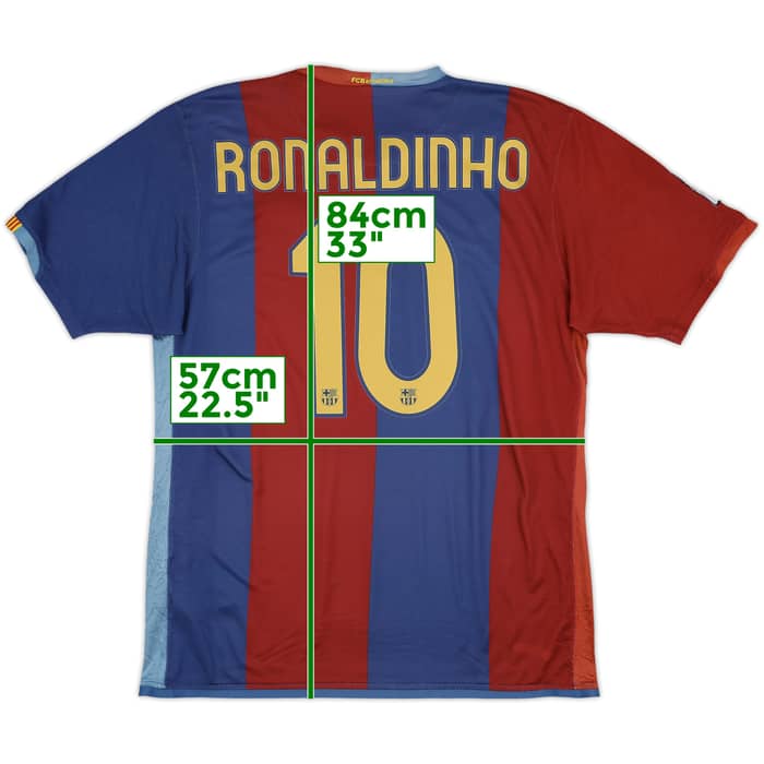 2006-07 Barcelona Home Shirt Ronaldinho #10 - 5/10 - (L)