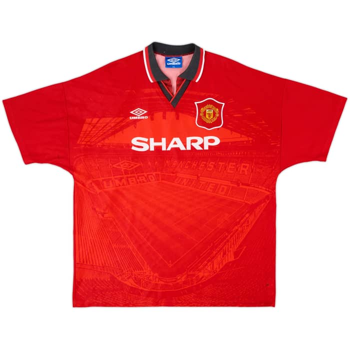 1994-96 Manchester United Home Shirt Cantona #7 - 7/10 - (XXL)