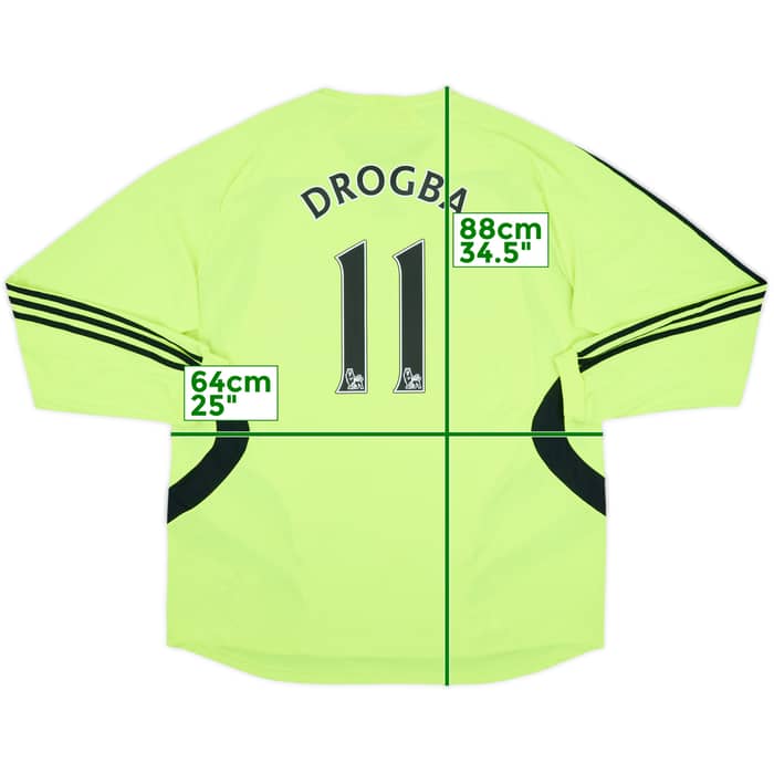 2007-08 Chelsea Away L/S Shirt Drogba #11 - 8/10 - (XXL)