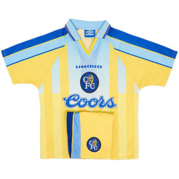 1996-97 Chelsea Away Shirt & Shorts - 8/10 - (Y)