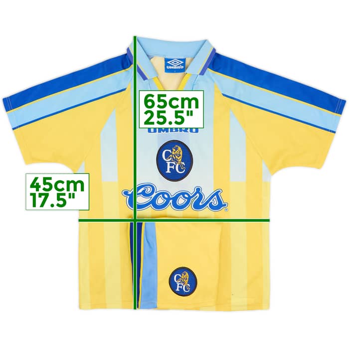 1996-97 Chelsea Away Shirt & Shorts - 8/10 - (Y)