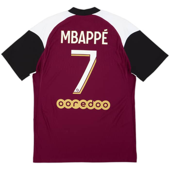 2020-21 Paris Saint-Germain Authentic Third Shirt Mbappe #7 - 6/10 - (M)