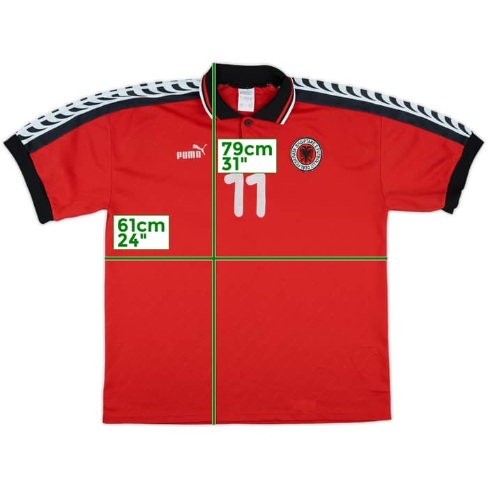 1996-98 Albania Match Issue Home Shirt #11