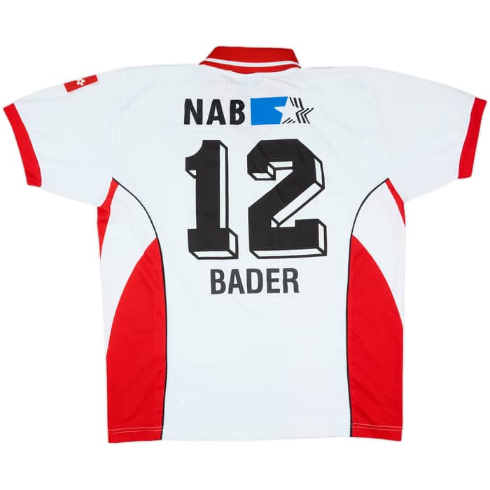 1998-00 FC Aarau Match Issue Home Shirt Bader #12