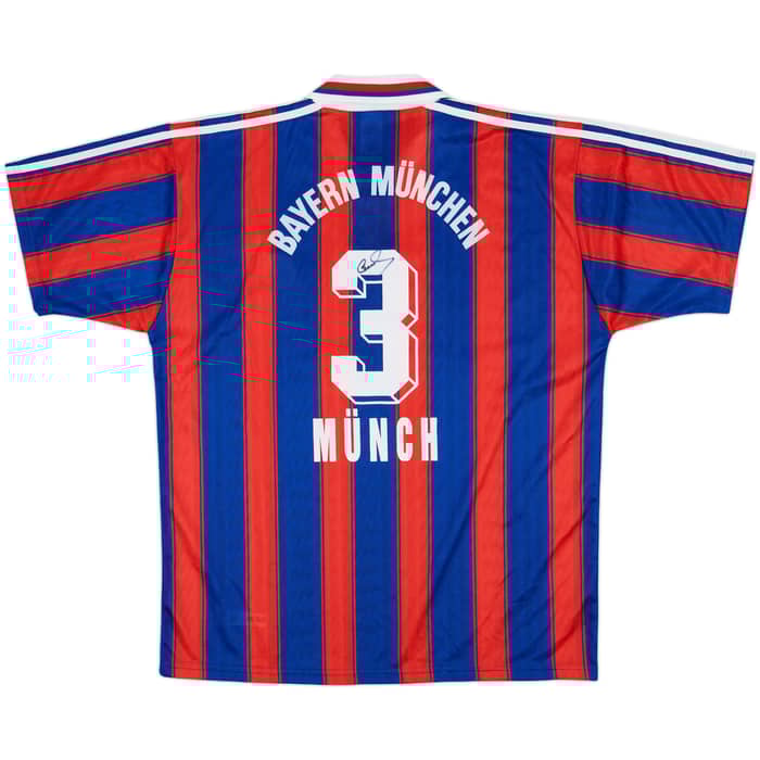 1995-97 Bayern Munich Signed Home Shirt Munch #3 - 8/10 - (XL)