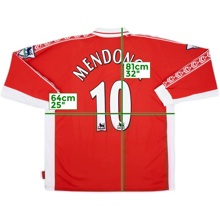 1998-99 Charlton Home L/S Shirt Mendonca #10 - 8/10 - (XL)